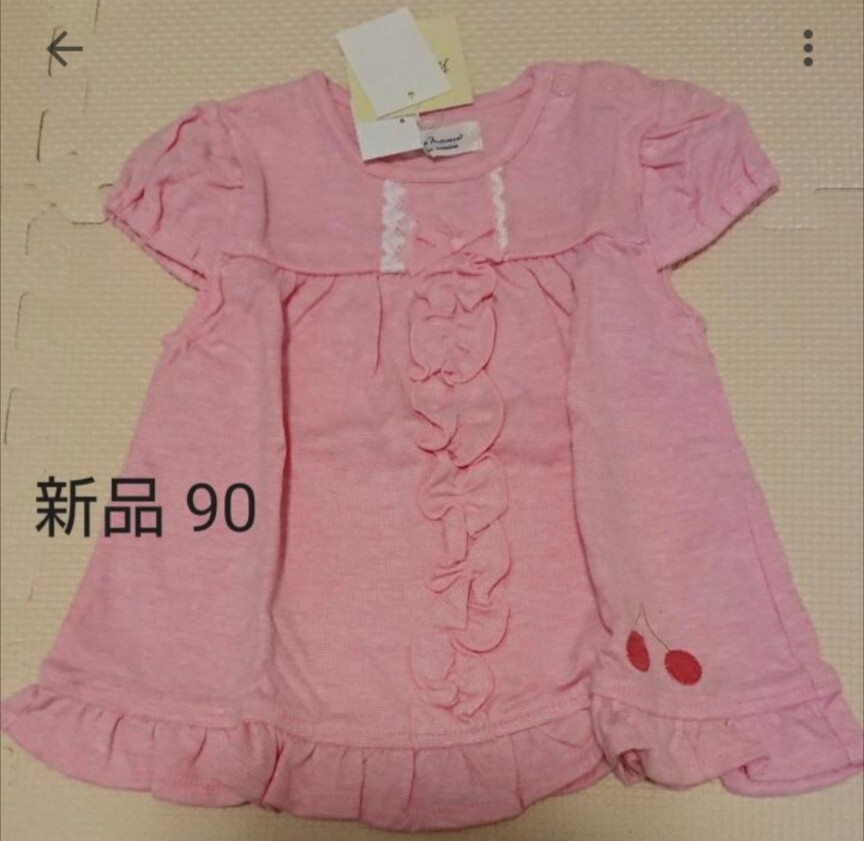 新品4点セット★パンプルムース トップス 90 カットソー Tシャツ キッズ ベビー服 女の子の画像3