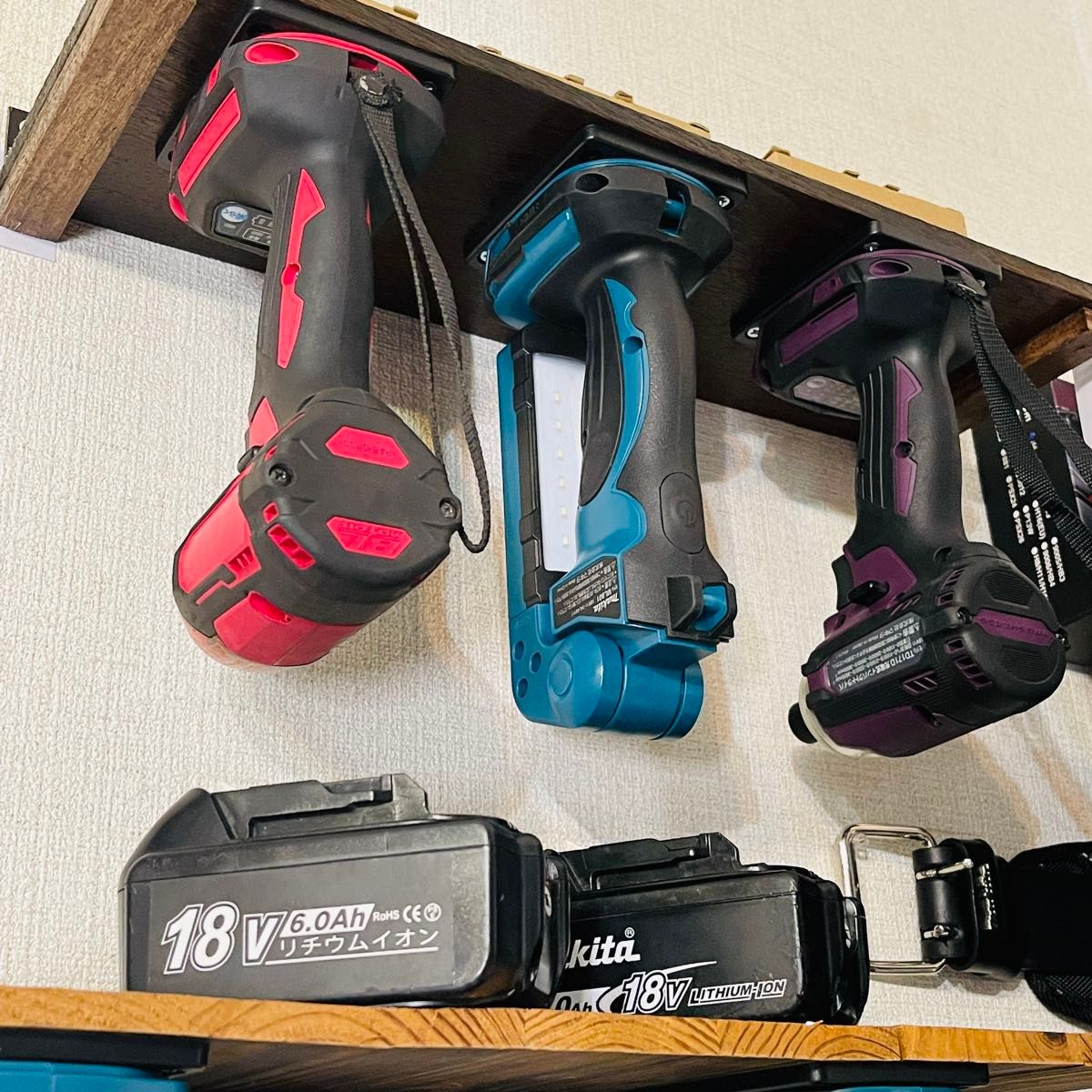 マキタ用 電動工具ホルダー マキタインパクトドライバー  Makita 18V電動工具専用 ツールホルダー 電動工具 DIY 3個