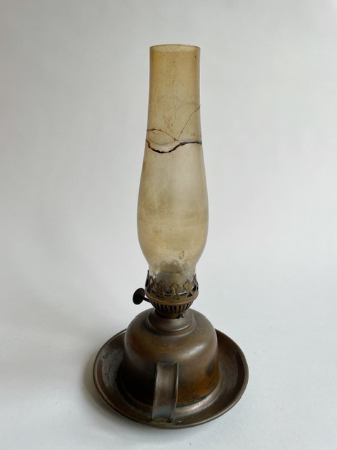 ガラスホヤ付オイルランプ（村田コレクション資料目録所載品／イギリス19世紀）の画像3