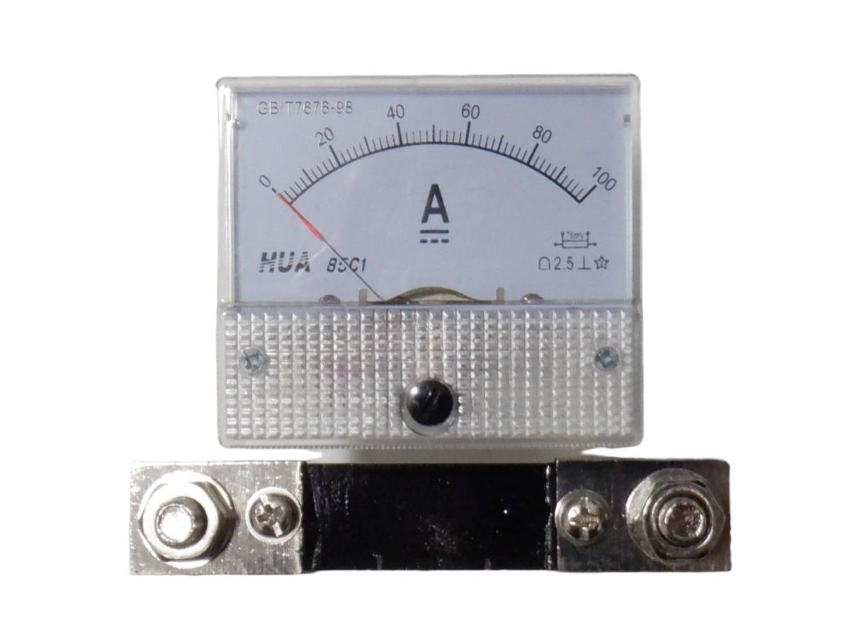 DC100A 分流器外付け型 アナログ電流計 パネルメーター_画像1