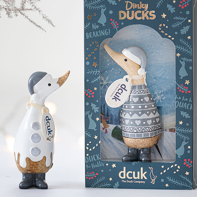 DCUK Alpine Dinky Duck jumper 冬季限定仕様 ダック アヒル オブジェ 雑貨 置物 小物 竹 人形 インテリア クリスマス プレゼント ギフト_画像はイメージです