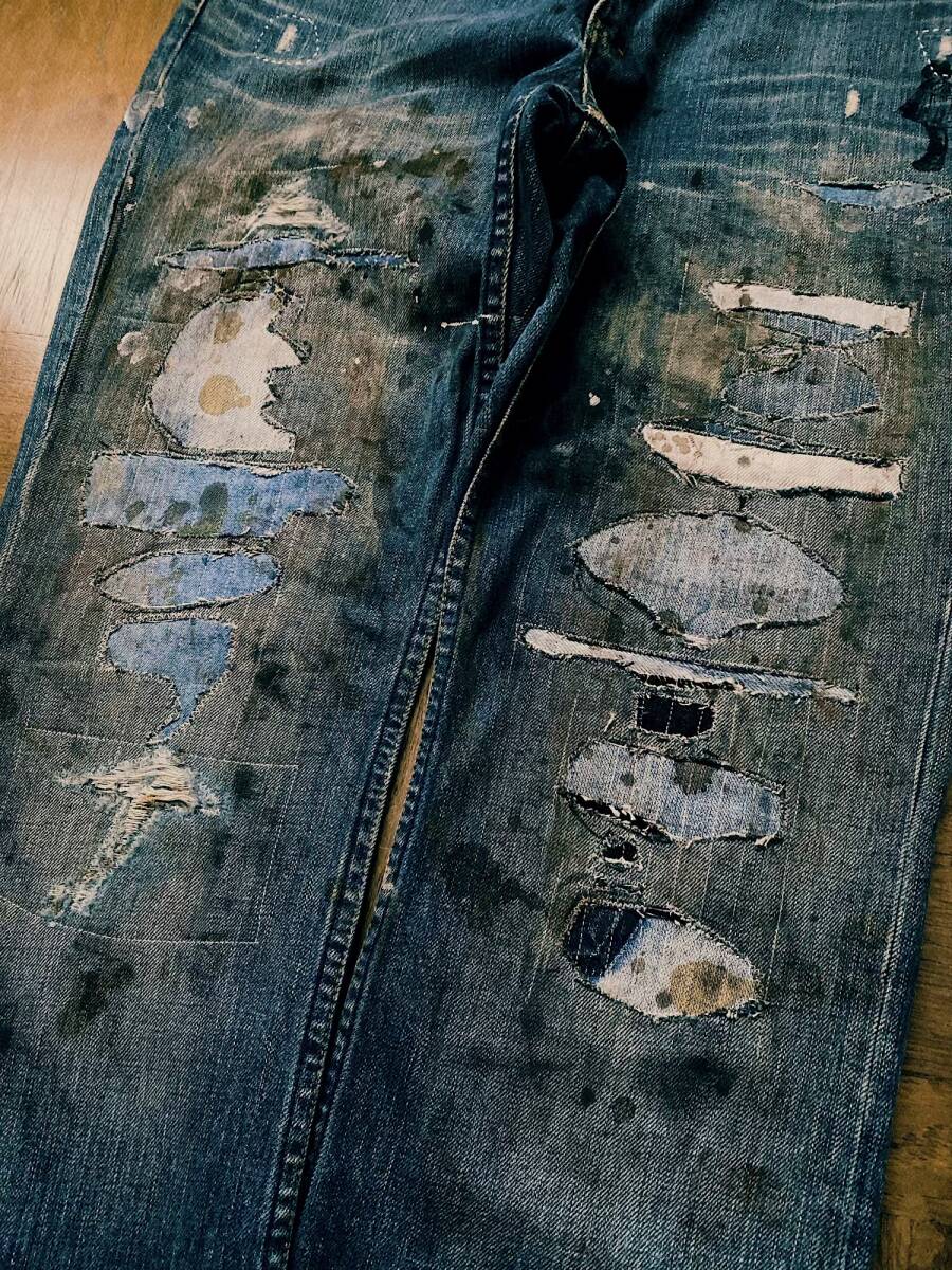 Ralph Lauren DUNGAREES remake paint 襤褸 (リーバイス501 501xx 大戦 RRL キャピタル)の画像5