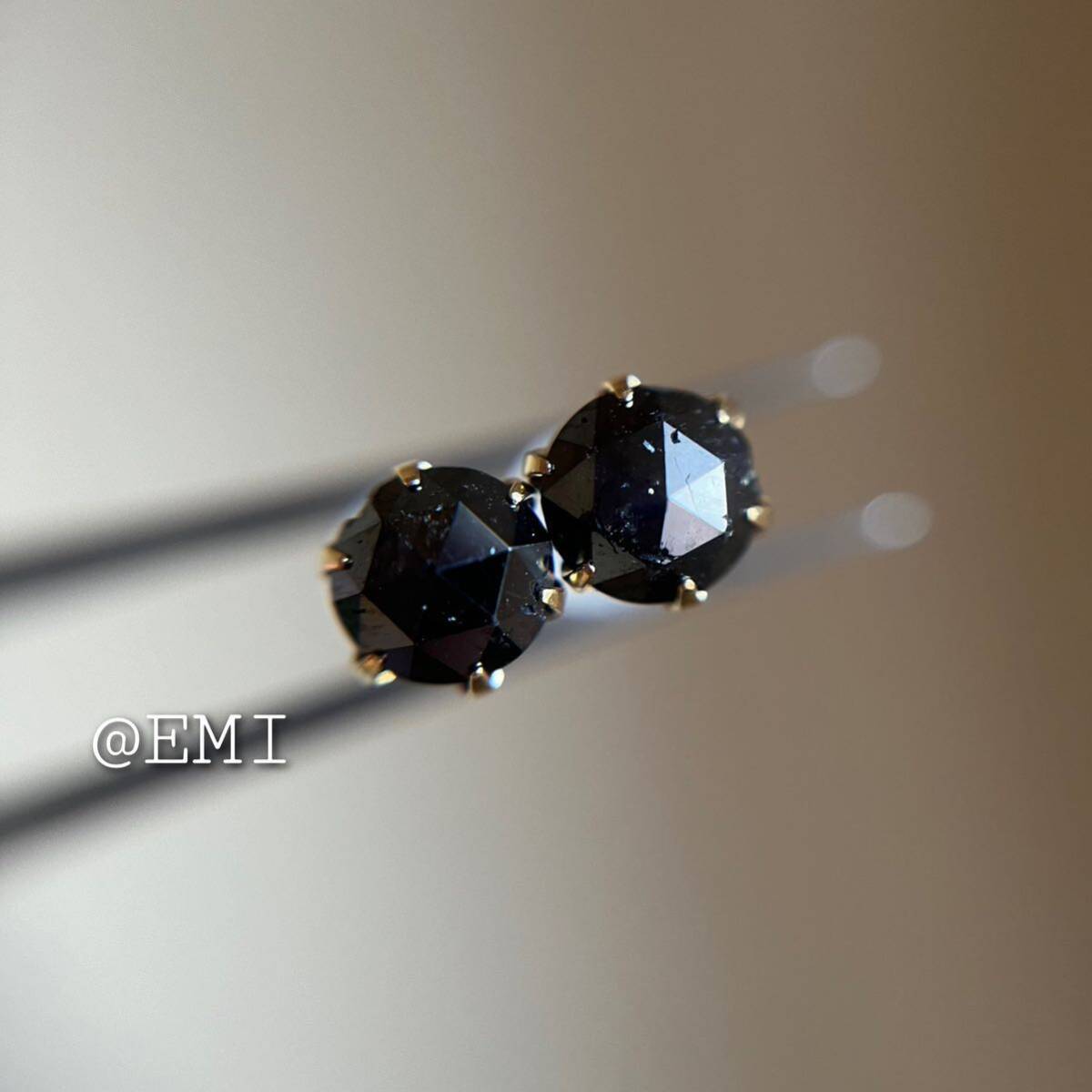 【スペシャルセール☆】 K18 天然ブラックダイヤモンド 1.10ct ピアス レディース メンズの画像4