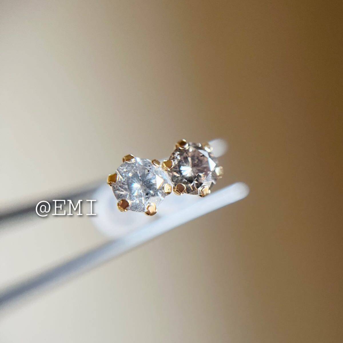 【スペシャルセール☆】 K18 18金イエローゴールド ダイヤモンド AAグレード 0.44ct ピアス 天然ダイヤモンド diamond 地金の画像3