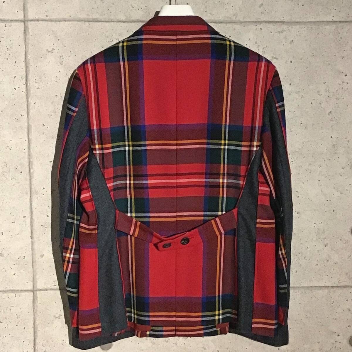 ONtheCORNER ITEM No.1212/COMMEdesGARCONS HOMMEPLUS コムデギャルソンオムプリュス タータンチェックジャケット 00aw size:L_画像2