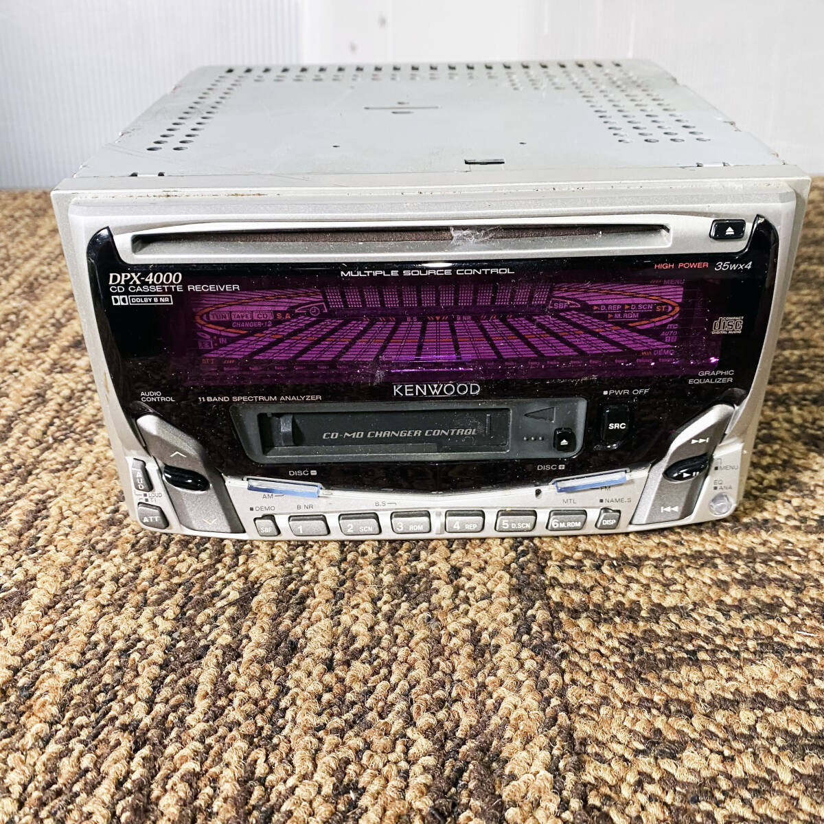 ◎★ 中古★KENWOOD/ケンウッド  CD カセットデッキ カーステレオ オーディオ機器 【DPX-4000】D978の画像1