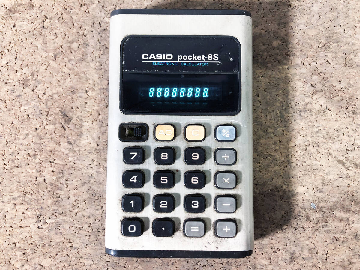 ◎★ 中古★CASIO/カシオ ELECTRONIC CALCULATOR  電卓 計算機 8桁表示【pocket-8S】DA00の画像3