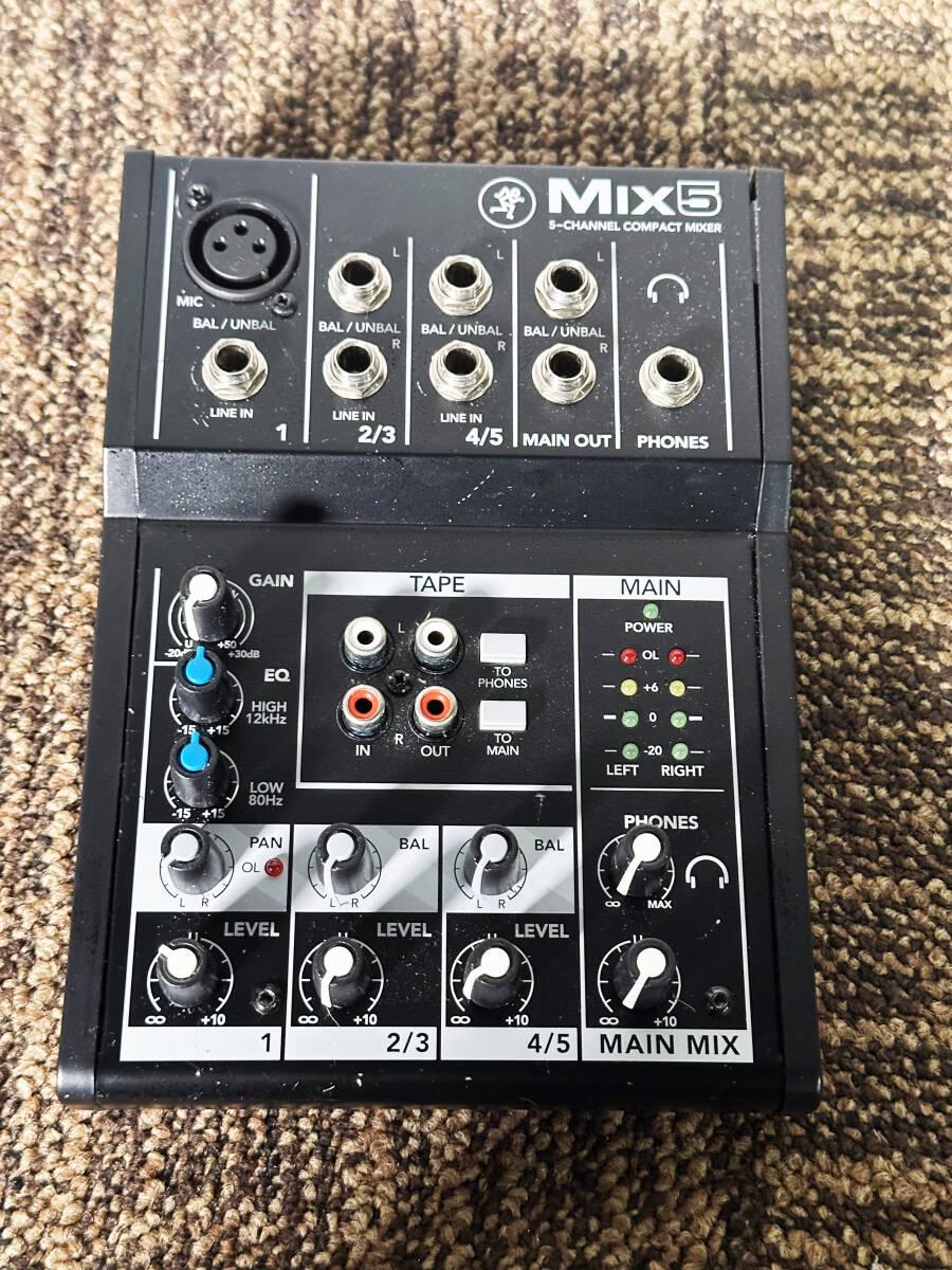 ◎★ 中古★MACKIE/マッキー MIX5 5-CHANNEL COMPACT MIXER  アナログミキサー 楽器機材 本体のみ【MACKIE/機材】DAGFの画像2