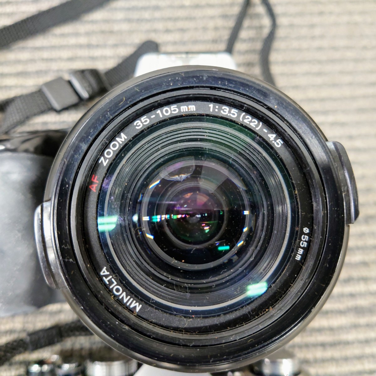 I837 カメラ レンズ まとめ MINOLTA a-5700i OLYMPUS OM-1 ストロボ フラッシュ アングルファインダー フィルム 中古 ジャンク品 訳ありの画像3