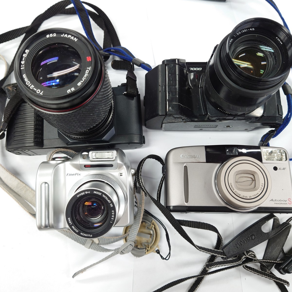 I862 カメラ まとめ Canon T50 Autoboy S PANORAMA MINOLTA 7000 FUJIFILM FinePix 2800Z キャノン ミノルタ 中古 ジャンク品 訳ありの画像1