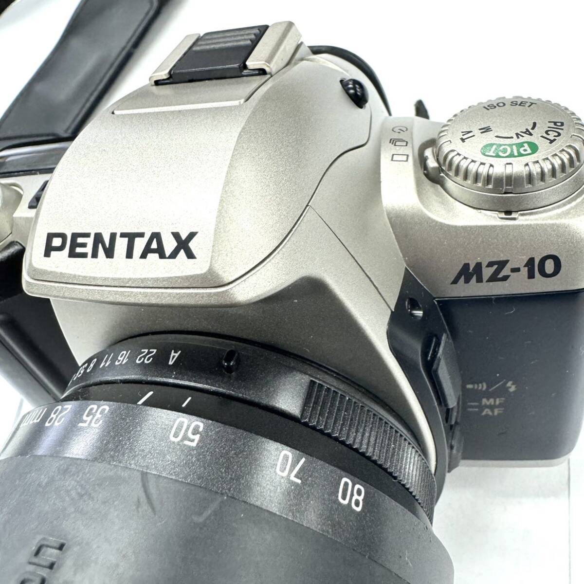 A0032 カメラ まとめ PENTAX MZ-10 TAMRON minolta AF HI-MATIC AF フィルムカメラ レンズ ジャンク品 中古 訳ありの画像7