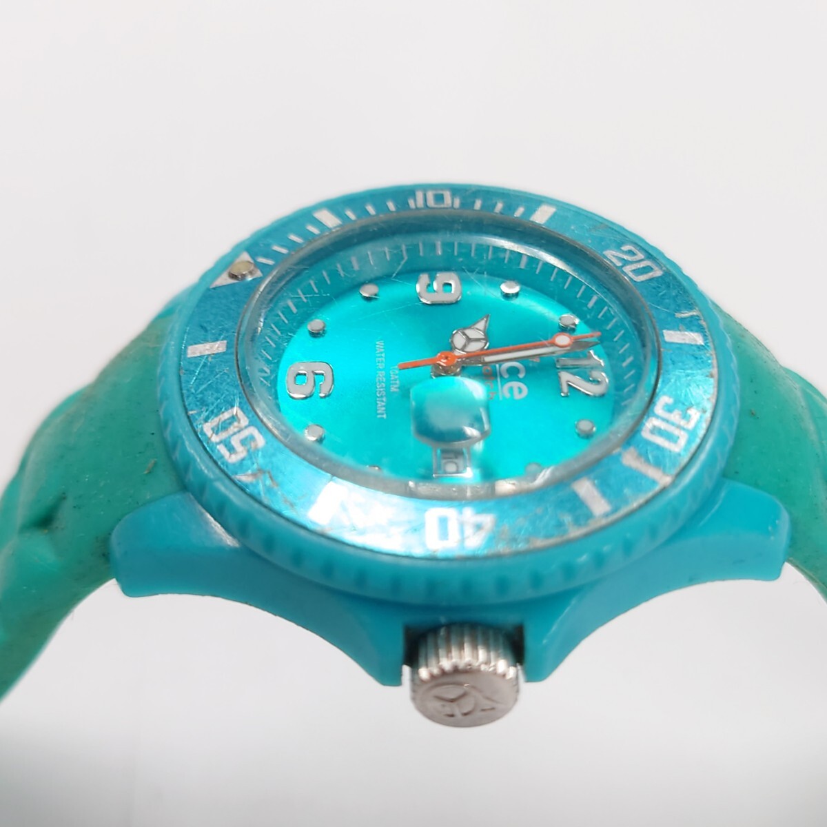 I911 腕時計 ice watch アイスウォッチ ターコイズ 中古 ジャンク品 訳ありの画像2