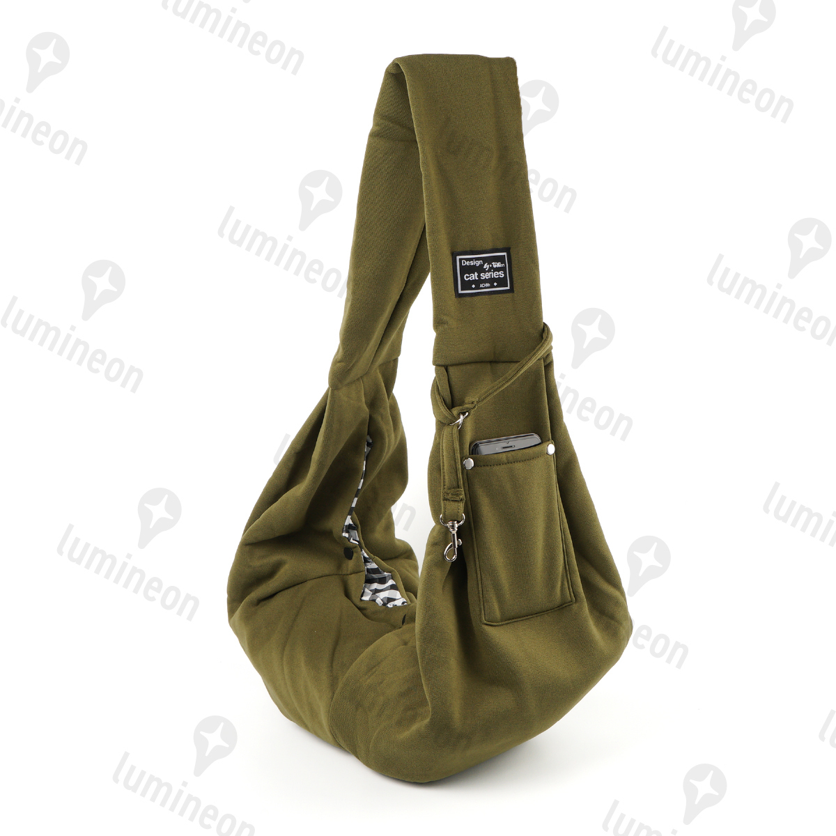  pet sling carry bag shoulder carrying khaki green baby sling ... string rucksack Cart small size dog medium sized dog back g061g 2