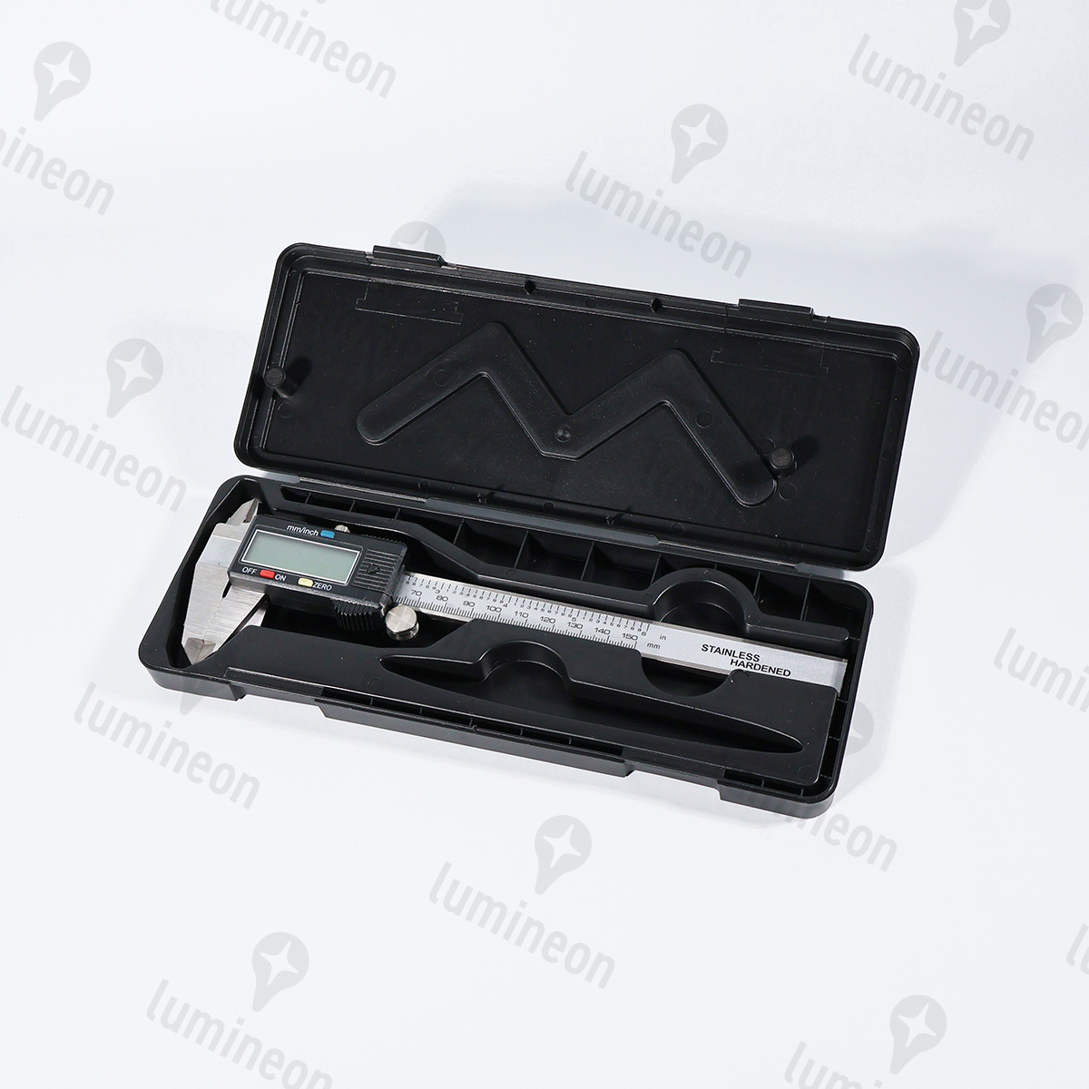  digital vernier calipers 0.01mm~150mm case attaching stainless steel outer diameter inside diameter step difference depth measurement millimeter -inch switch DIY measurement total measurement .15cm g023a 3