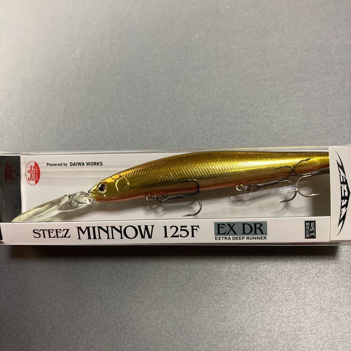 【新品 未使用】 ダイワ スティーズミノー DAIWA STEEZ MINNOW 125F EX DR シャンパンクロキン_画像2