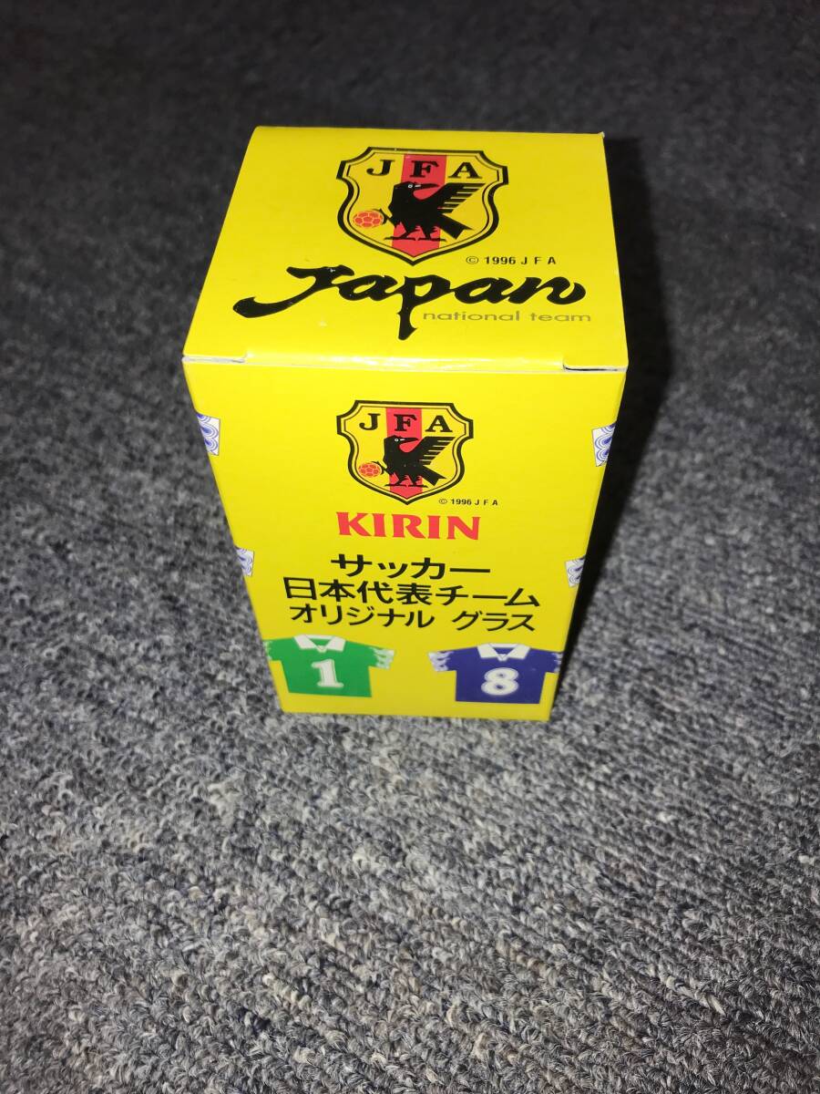 ★未使用品★サッカー 日本代表チーム オリジナル グラス ユニフォーム レトロ コップ グラス 12個セット 佐々木硝子 キリン 記念_画像2