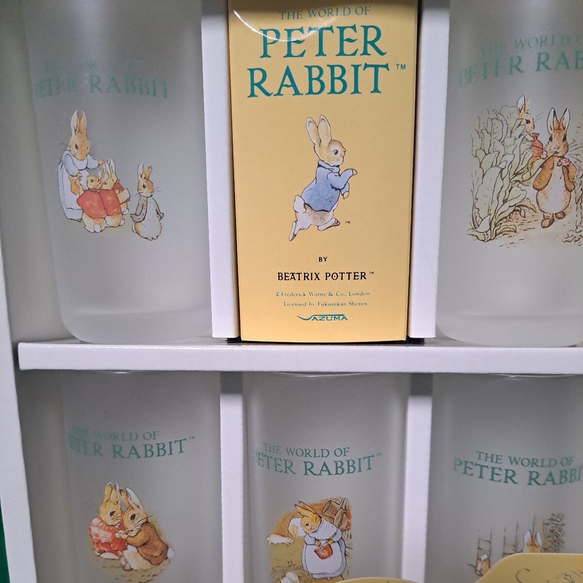  prompt decision free shipping unused goods Peter Rabbit tumbler set 5 piece glass glass azuma