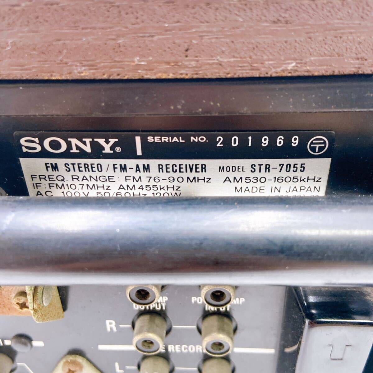 SONY ソニー STR-7055 FM/AM ステレオレシーバー 昭和レトロ ジャンク 音出し確認済みの画像4