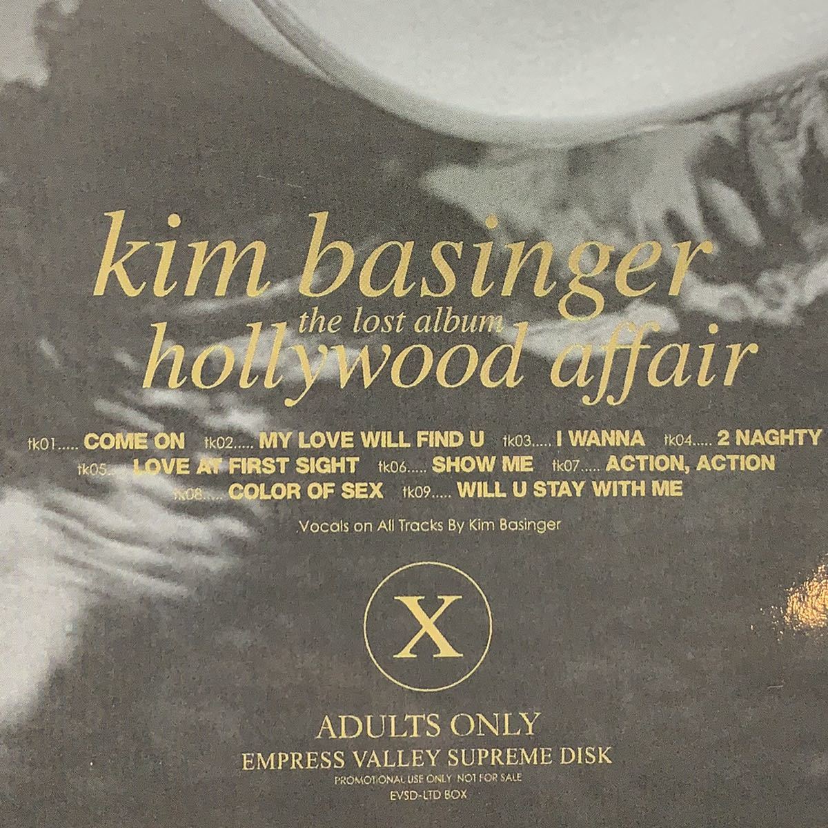 KIM BASINGER : HOLLYWOOD AFFAIR the lost album 「ハリウッドに抱かれて」CD EMPRESS VALLEY SUPREME DISK - PRINCE 大人気！