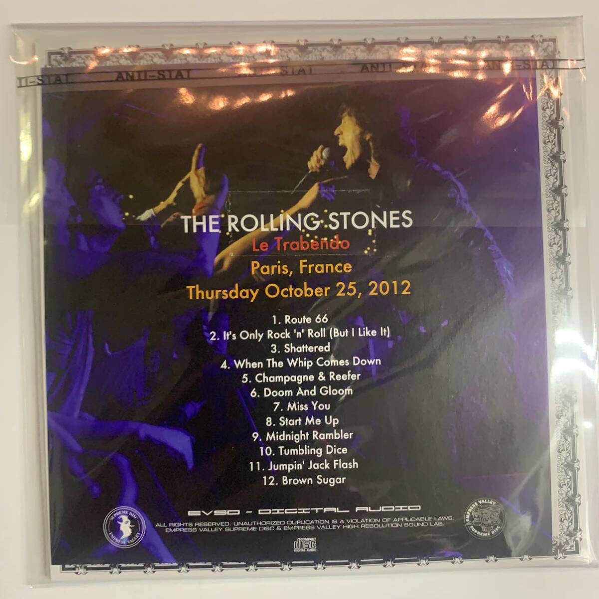 THE ROLLING STONES / LE TRABENDO (CD) 2012年フランスでのシークレットライヴ★ 大特価！Empress Valley Supreme Disk_画像2