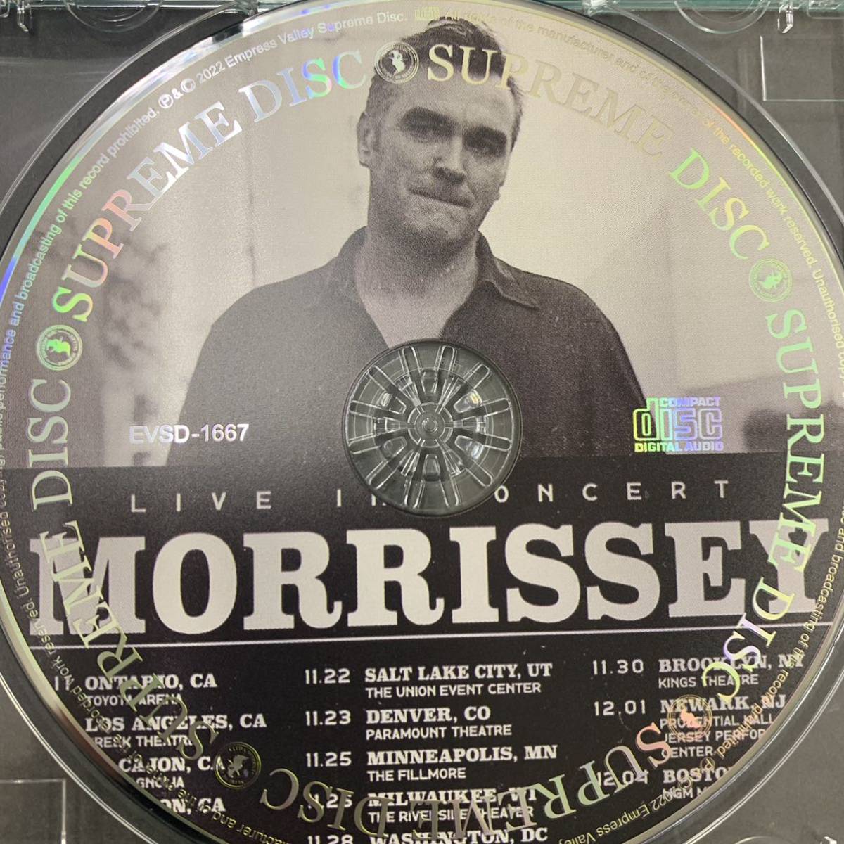 MORRISSEY / FOX THEATRE 2022 (CD) Empress Valley 来日決定！！最新ライヴを超高音質IEMサウンドボード完全収録！素晴らしいライブ！_画像3