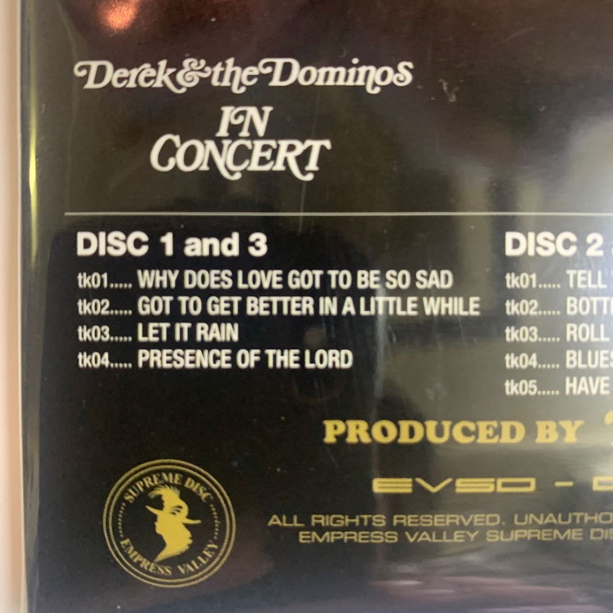 DEREK & THE DOMINOS / IN CONCERT(4CD) Mid Valley Records マルチトラックマスターで再構築されたイン・コンサートだ！レア盤！_画像4