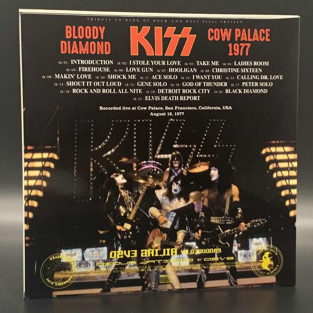 KISS : BLOODY DIAMOND「血塗られたダイヤモンド」CD エルヴィス・プレスリー追悼盤 1CD 工場プレス銀盤CD ■欧米輸入限定盤