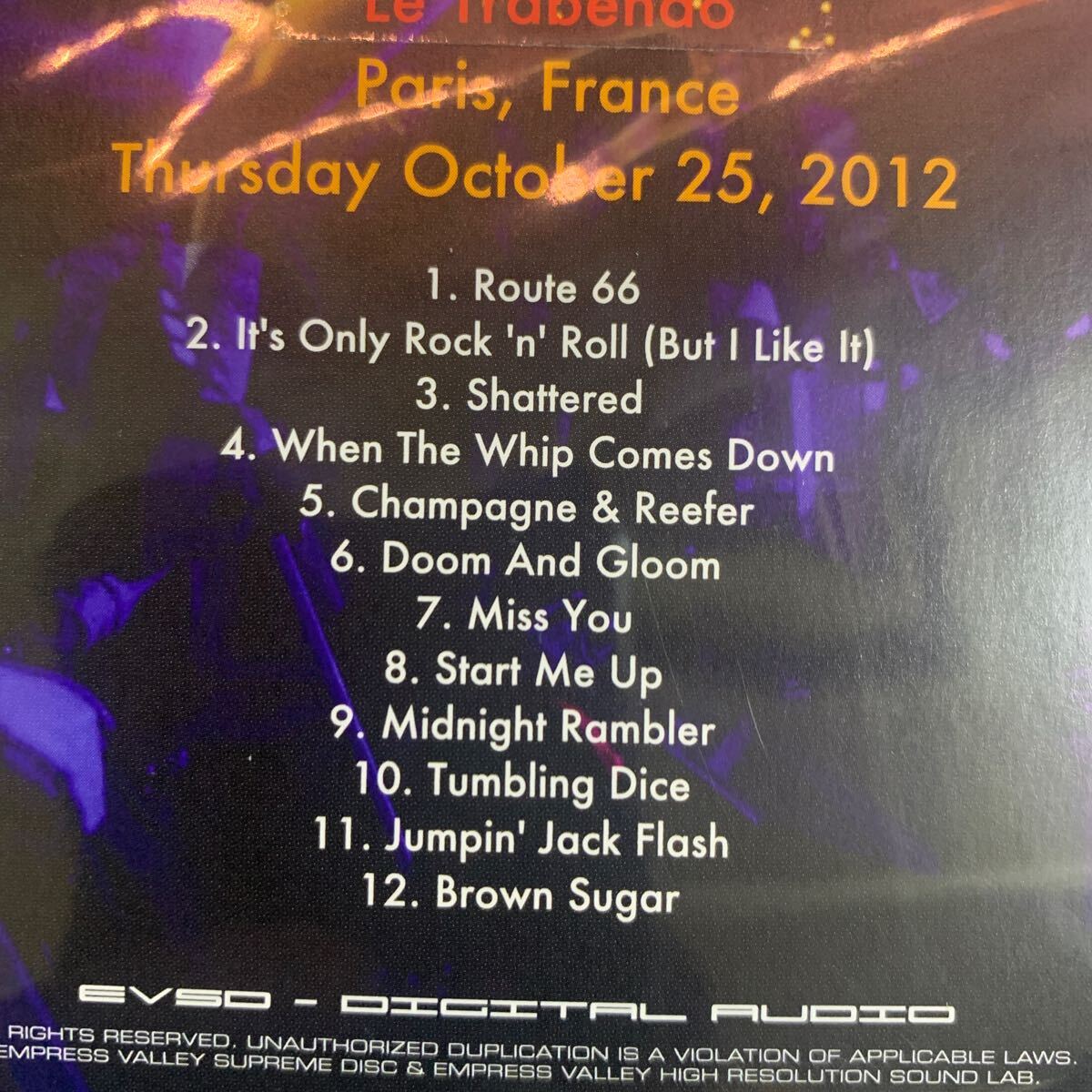 THE ROLLING STONES / LE TRABENDO (CD) 2012 год Франция .. Secret жить * сильно сниженная цена!Empress Valley Supreme Disk