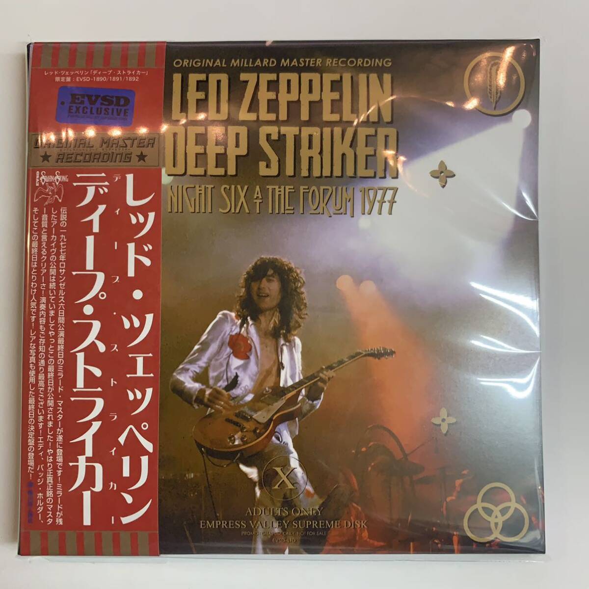 LED ZEPPELIN / DEEP STRIKER NEW VERSION (3CD) 遂に登場ミラード・マスター！激レア写真のジミーが眩しいぜ！LA六日間最終日決定版！_画像1