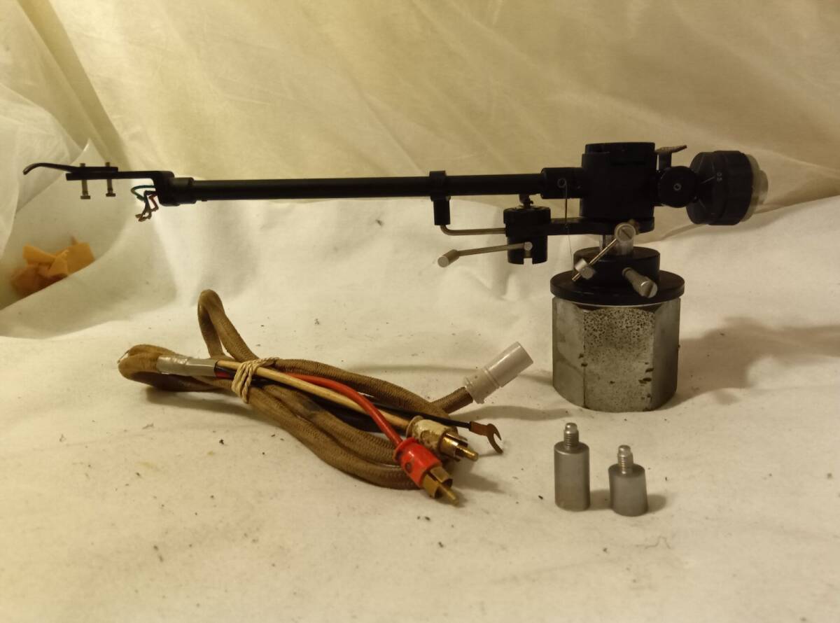 ■ Audio-Craft / AC-3000 ■ Viscous Damped Tonearm (Straigft Pipe) オイルダンプ式トーンアーム+フォノケーブル 通電OKの画像2