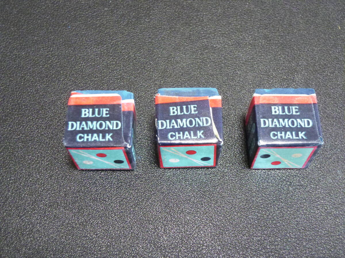 Longoni Blue Diamond Chalk long go-ni blue diamond chock unused 2 piece ., almost unused 1 piece. 3 piece set!20 year and more front Old!
