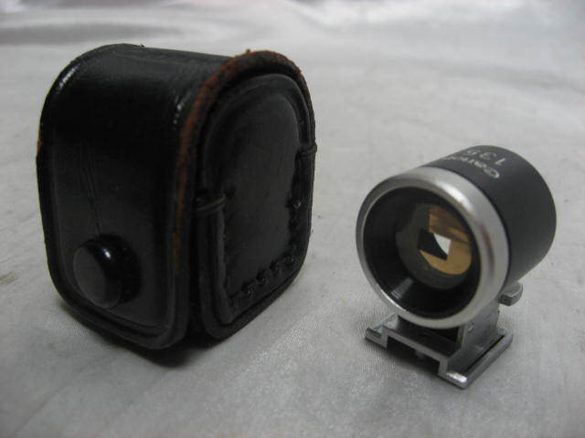 キヤノン CANON 135mm VIEW FINDER ビューファインダー 革ケース付き 美品の画像1