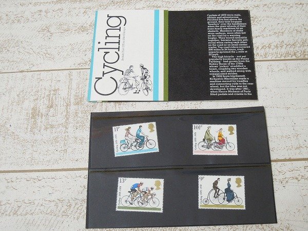 ■H★イギリスの切手4枚セット★サイクリング 1878/1978■/P954の画像1