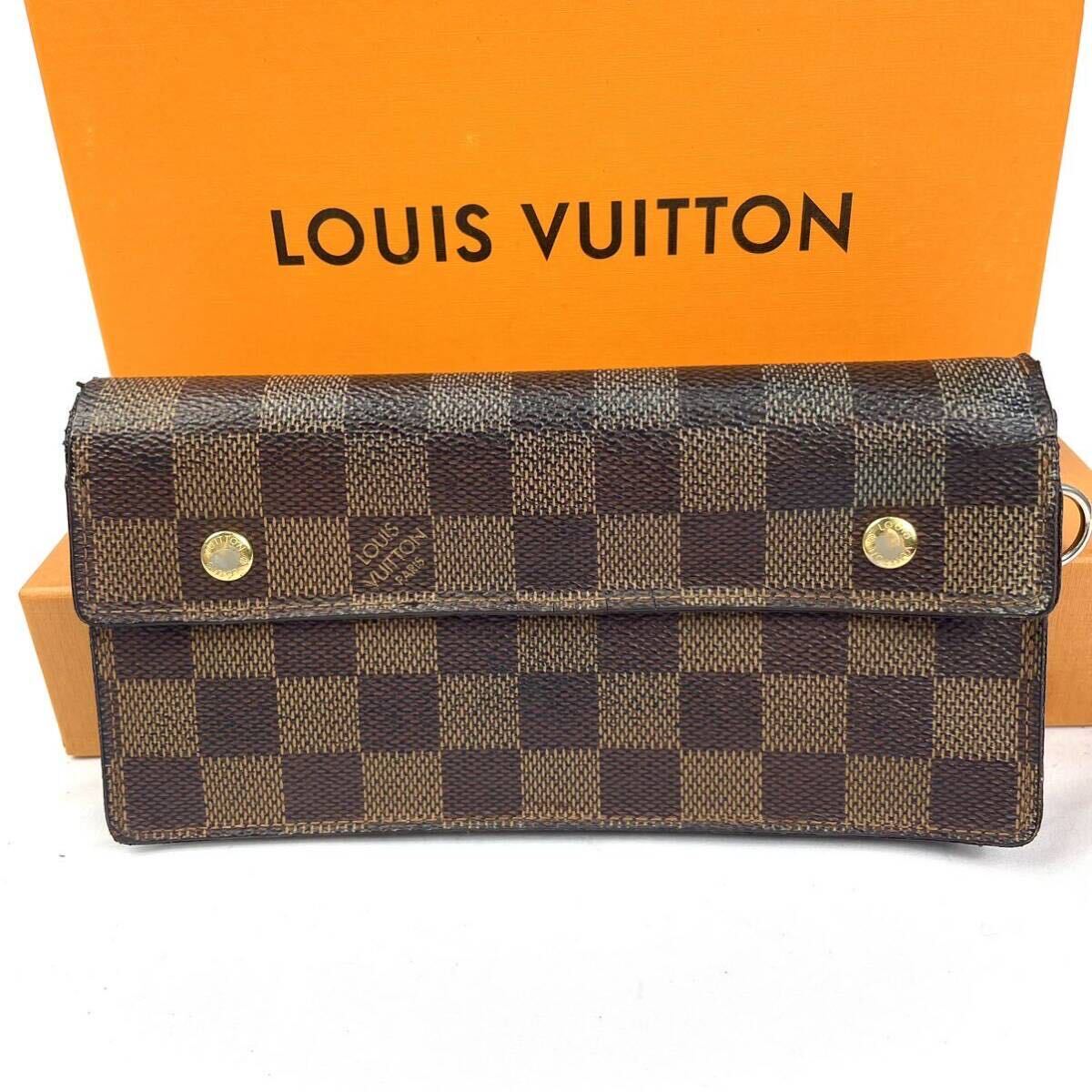 1円【良品】LOUIS VUITTON ルイヴィトン ダミエ ポルトフォイユ アコルディオン 二つ折り財布 長財布 ウォレット N60002 メンズ レディースの画像2