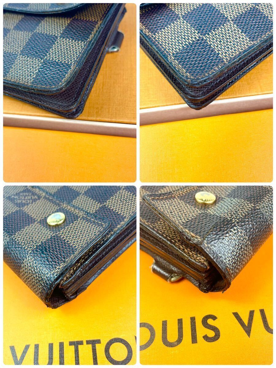 1円【良品】LOUIS VUITTON ルイヴィトン ダミエ ポルトフォイユ アコルディオン 二つ折り財布 長財布 ウォレット N60002 メンズ レディースの画像6