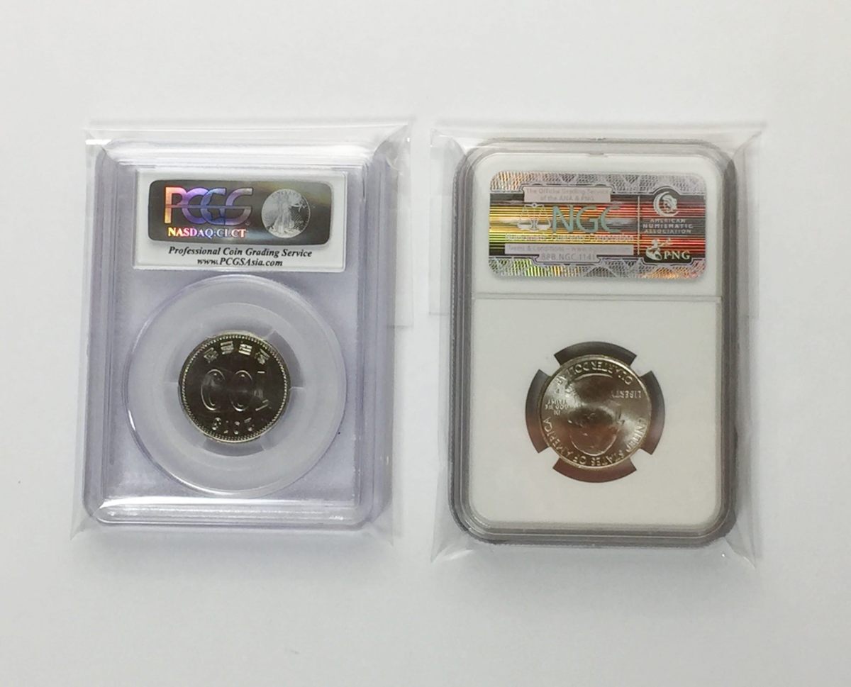 スラブコイン収納用 OPP袋 PCGSとNGC共通 70×100mm 20枚入 収集ワールド_写真のコインは商品に含まれていません