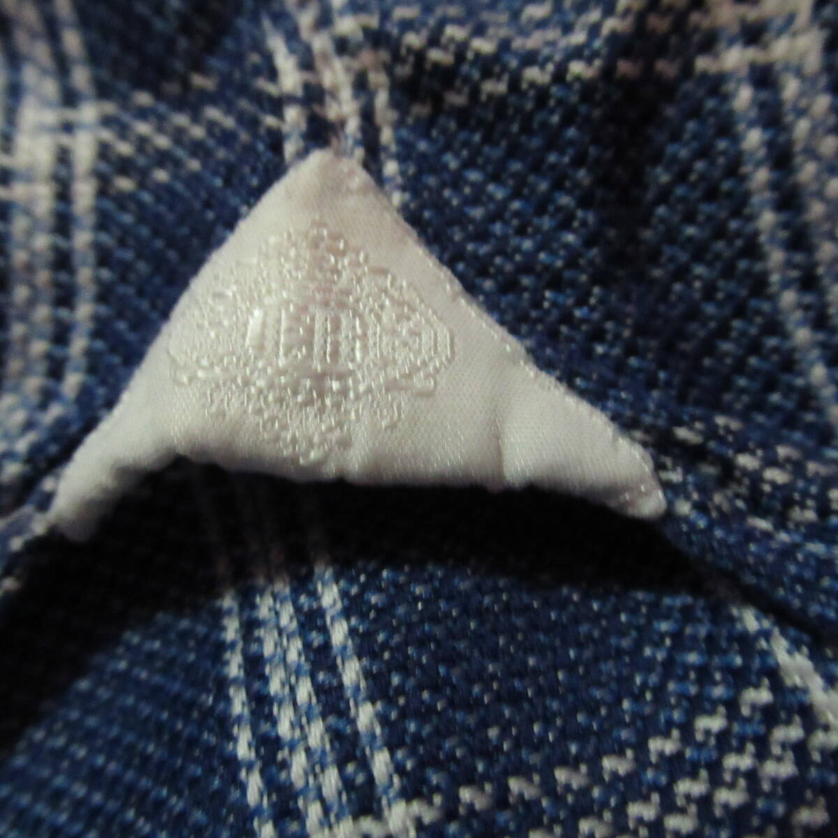 LUIGI BORRELI ルイジボレリ グラフチェックシャツ ネイビー・ブルー・白 サイズ16/41→日本サイズL 美品_画像7