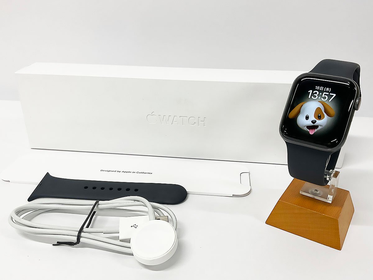【開始価格1円】 Apple Watch シリーズ6 44mm MG2E3J/A A2376 スペースグレイ アルミニウム ブラック アップルウォッチ 6 ロックオフの画像8
