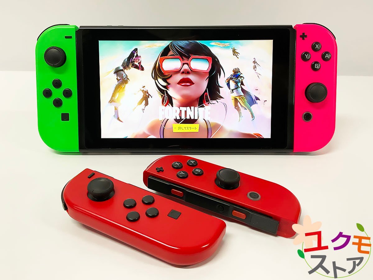  стартовая цена 1 иен NINTENDO nintendo Nintendo Switch переключатель корпус HAC-001 neon зеленый neon розовый Joy темно синий красный дополнение первый период . settled 