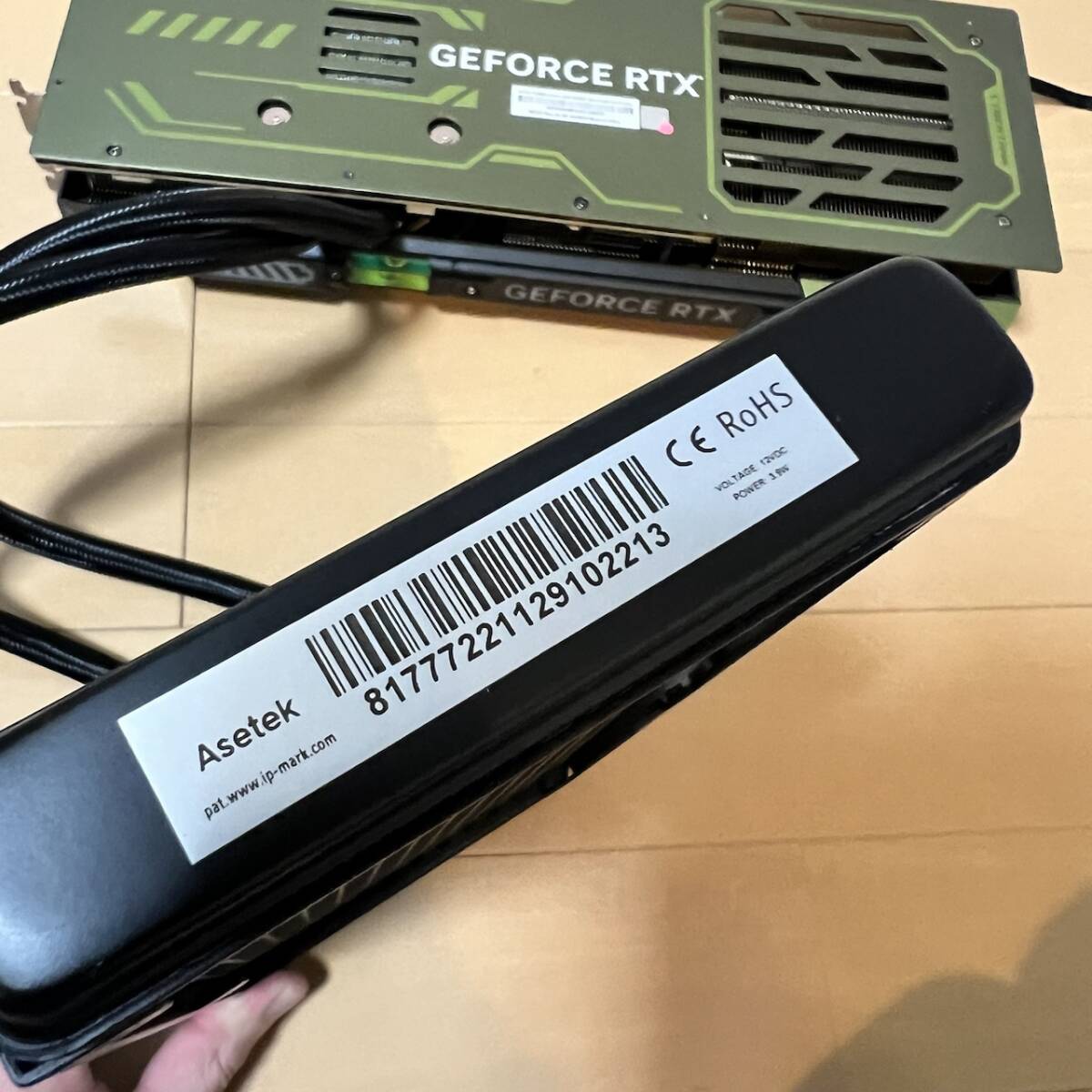 Manli NVIDIA GeForce RTX 4090 Gallardo 24GB GDDR6 ＋ ASETEK製簡易水冷付 完全な動作は未確認 ジャンク扱の画像7