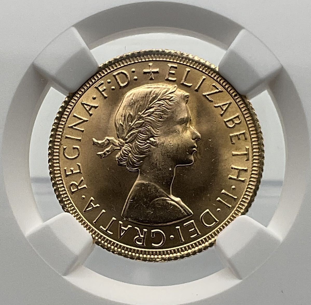 1968年　イギリス　ソブリン金貨　エリザベス2世　NGC MS65 価格上昇中　希少品　金投資　コイン投資 アンティーク レア_画像7