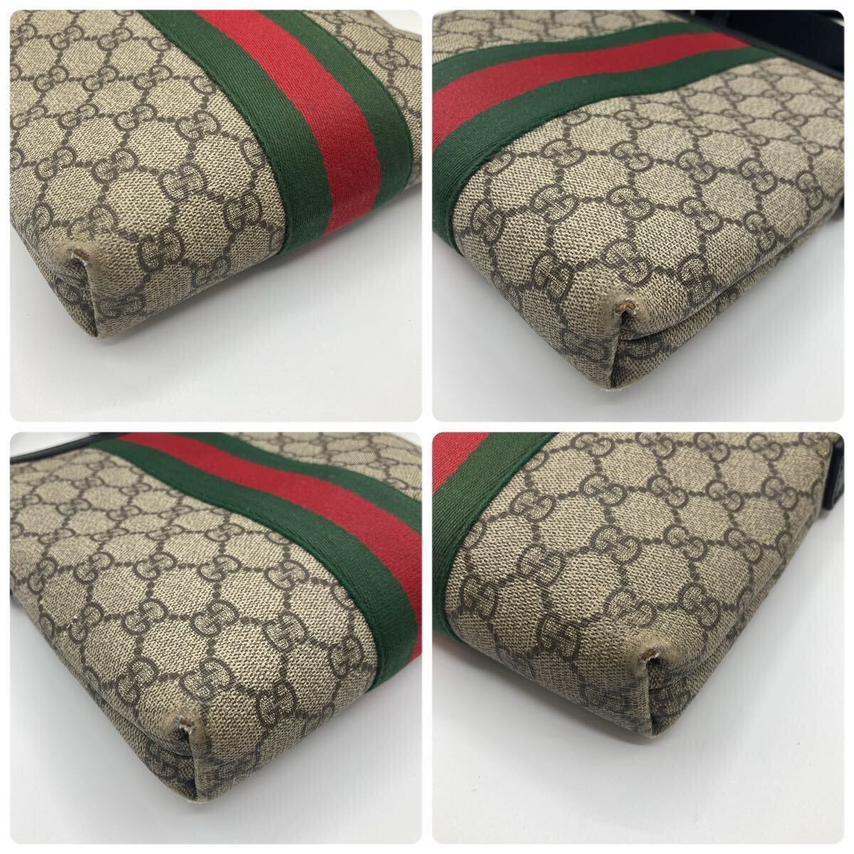 GUCCI グッチショルダーバッグ　斜めがけ　 GGスプリーム シェリーライン ベージュ _画像3