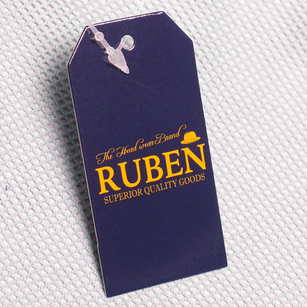 新品 RUBEN ルーベン リネン 杢ポークパイハット フリーサイズ ブラック_画像8