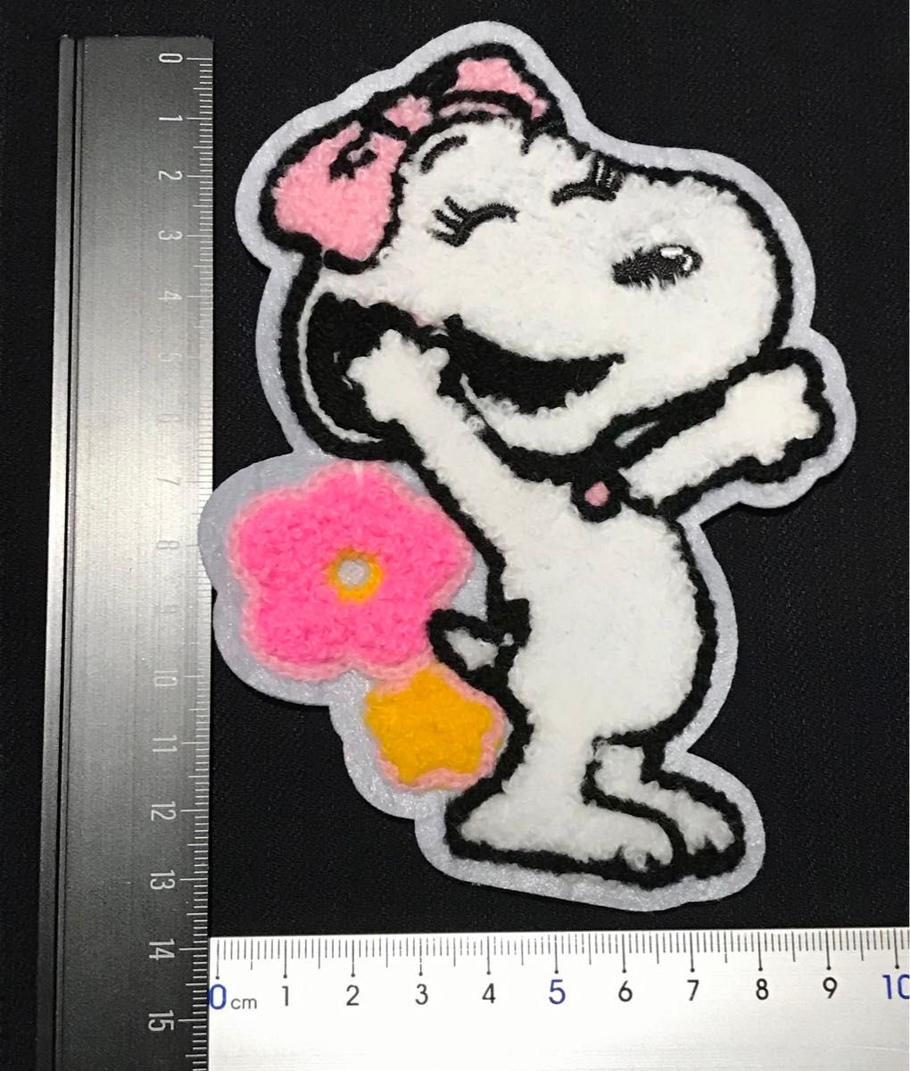 モコモコワッペン　バンザイ　ベル　 アップリケ ワッペン　スヌーピー　SNOOPY アメリカン雑貨　犬