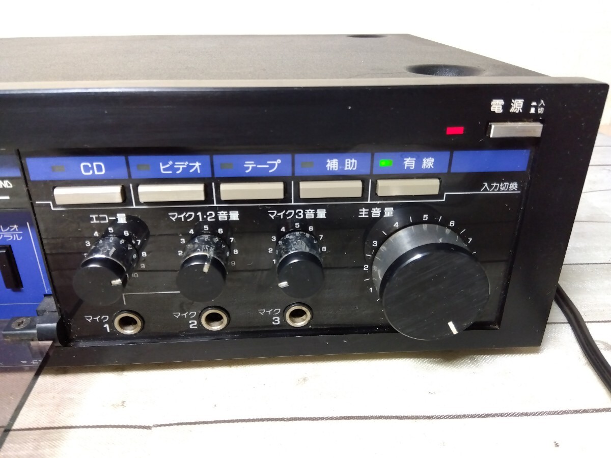 427■Clarion クラリオン電子 HYBRID STEREO MIXING AMPLIFIER MA-6200A ミキシングアンプ カラオケ 通電確認済 ジャンク現状品の画像7