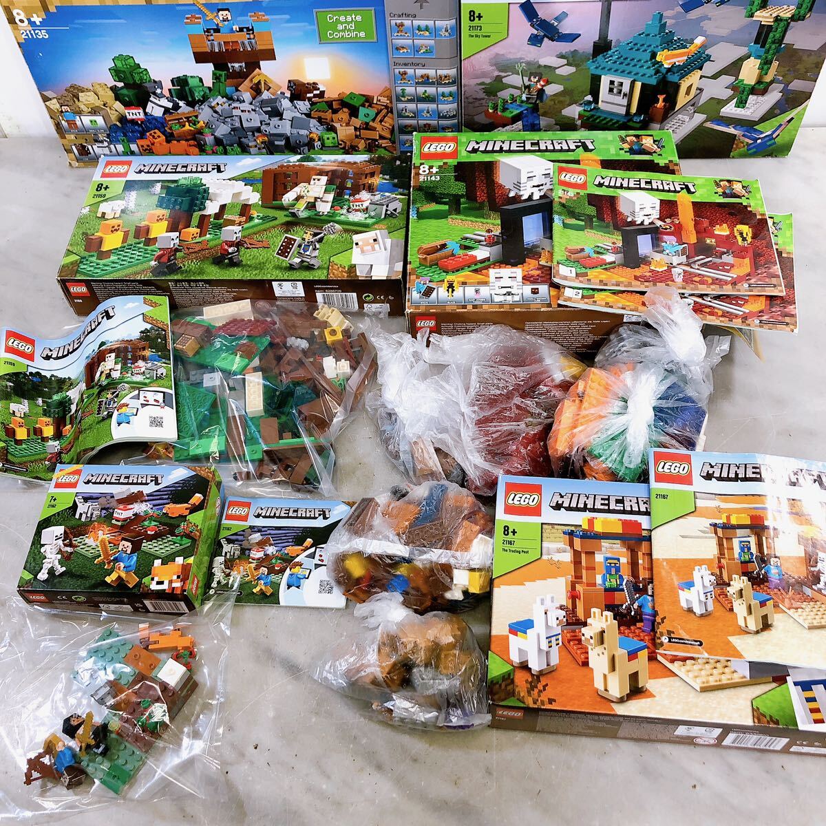 ジャンク LEGO レゴ Minecraft マインクラフト マイクラ 箱あり 取説あり ブロック 玩具 おもちゃ レゴブロック 大量まとめの画像7