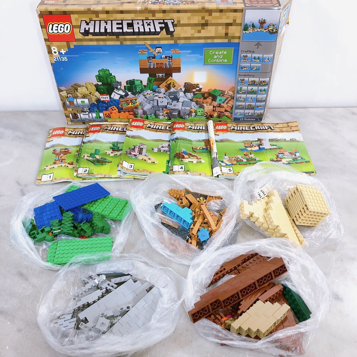 ジャンク LEGO レゴ Minecraft マインクラフト マイクラ 箱あり 取説あり ブロック 玩具 おもちゃ レゴブロック 大量まとめの画像9