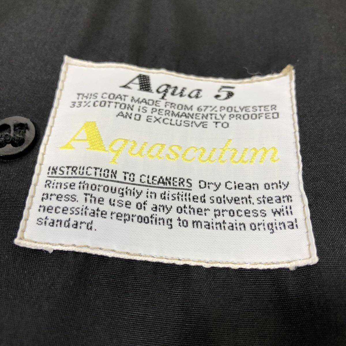 アクアスキュータム コート アウター ブラック メンズ 紳士服 ロングコート トレンチの画像7