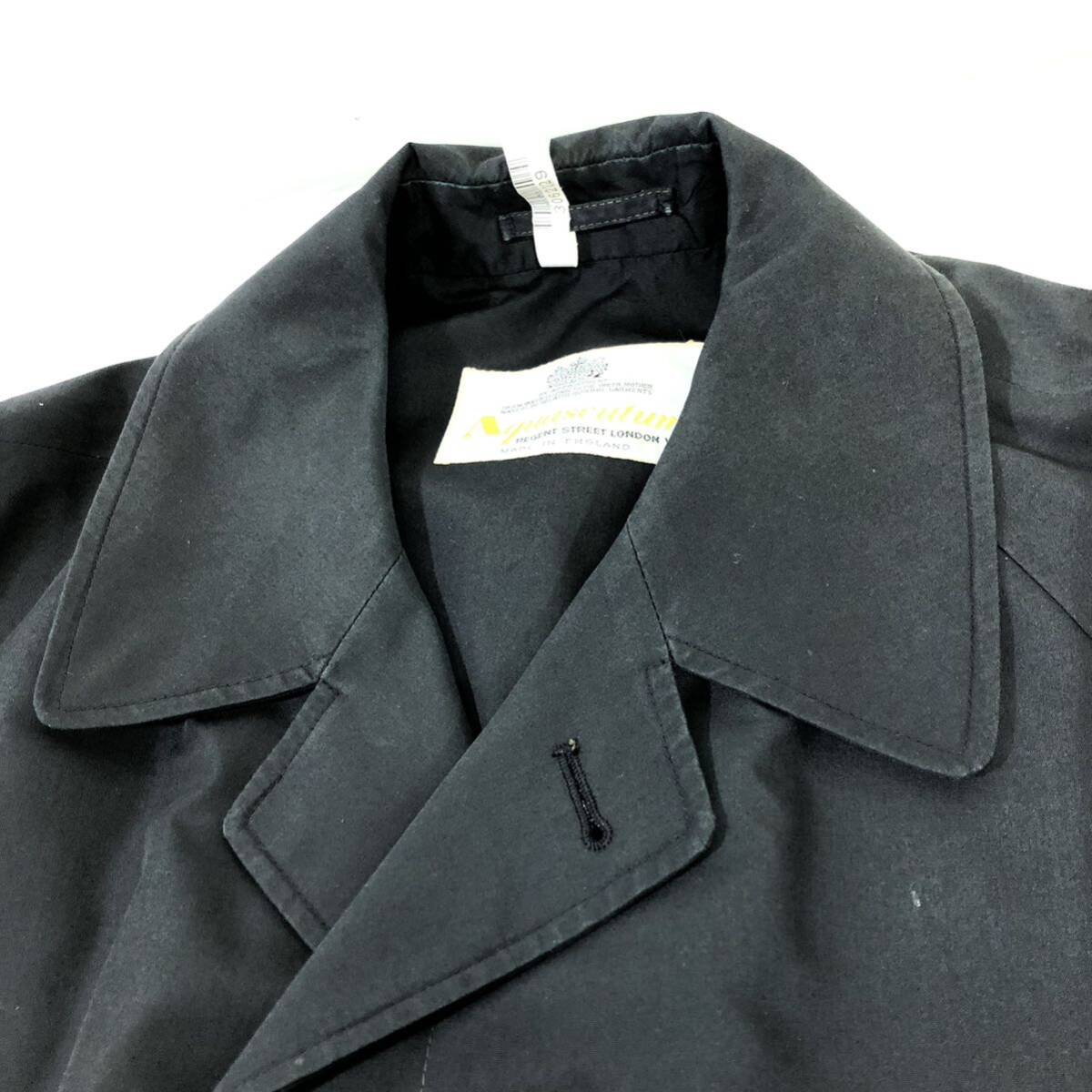 アクアスキュータム コート アウター ブラック メンズ 紳士服 ロングコート トレンチの画像9