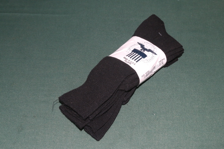 沖縄米軍使用 ブラックカラー 制服用 ソックス 靴下 3足セット S 薄手 未使用 普段使用 ファッションなどにの画像1